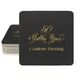 Elegant 50 Golden Years Square Coasters Image 2 of 2